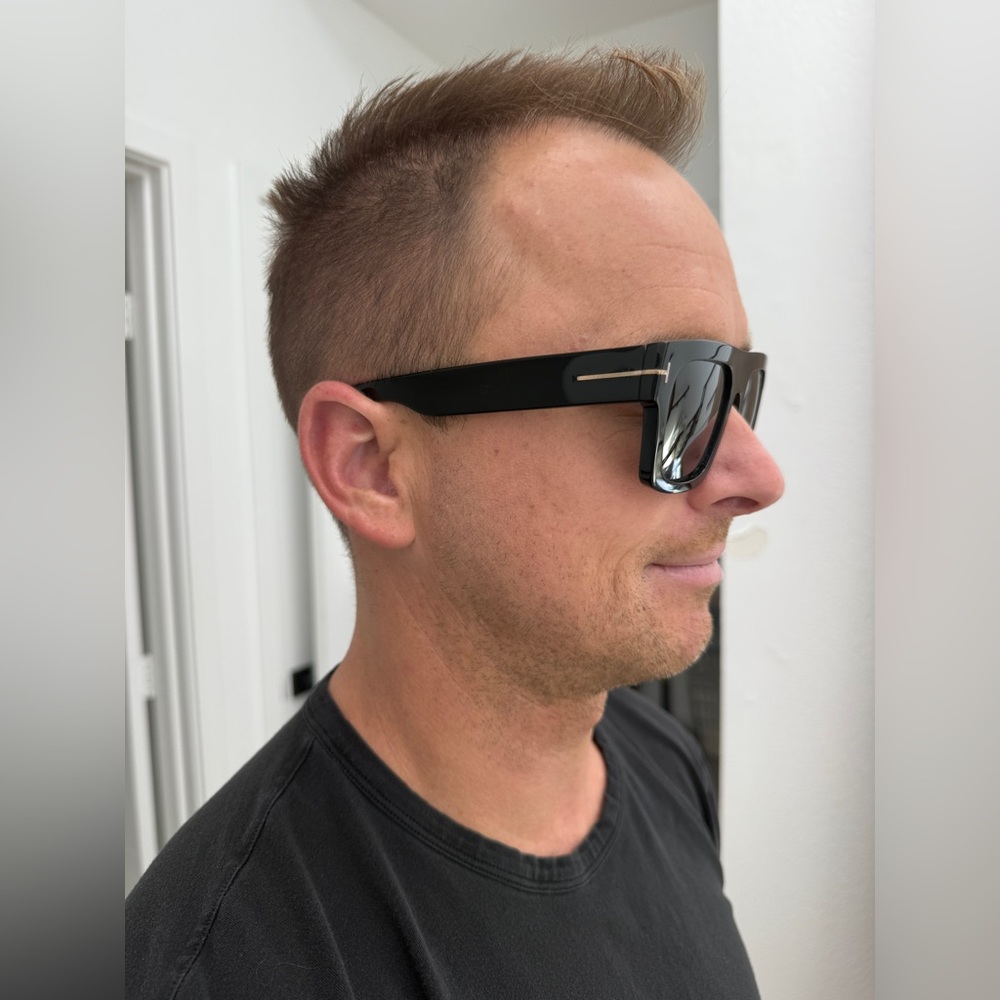 Tom Ford Fausto Black Men’s Sunglasses w/ Case Oversized Square Designer Shades - Picture 6 of 17